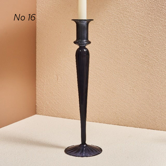 Modern Glass Candleholders - Transparent | Bowlift