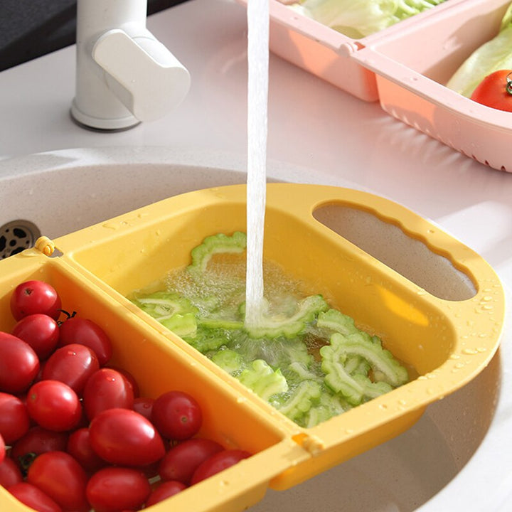 BowLift | Collapsible Folding Fruit Vegetable Washing Drainer Basket