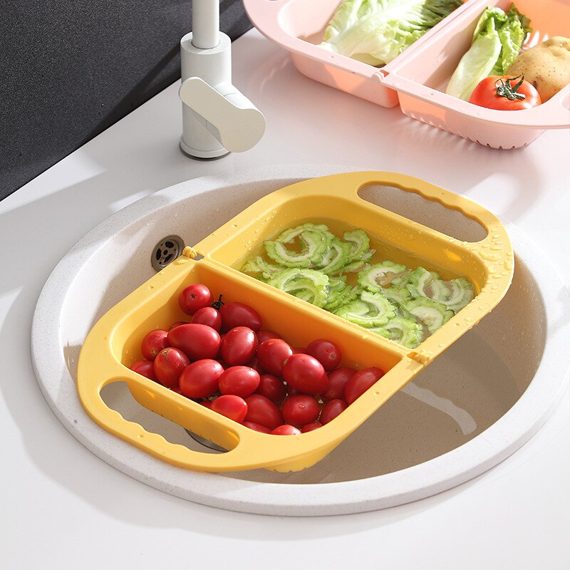 BowLift | Collapsible Folding Fruit Vegetable Washing Drainer Basket