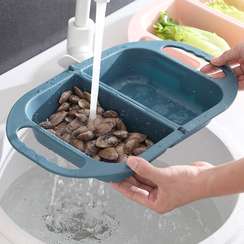 BowLift | Collapsible Folding Fruit Vegetable Washing Drainer Basket