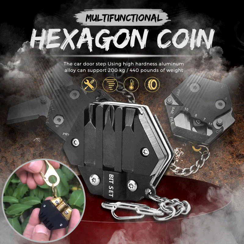 Multifunctional Hexagon Outdoor EDC Survival Tool | Bowlift