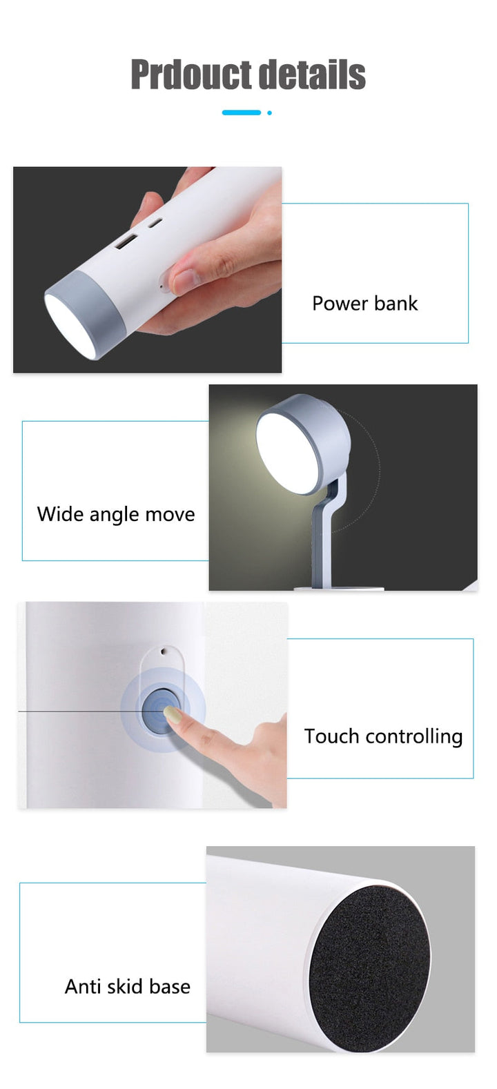 LED Mini RechargeaBowlifte Power Bank Desk Lamp | Bowlift