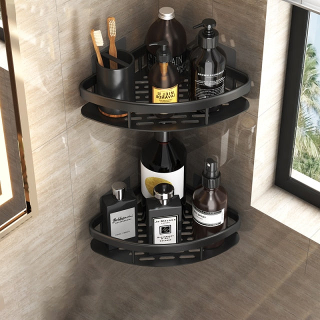 BowLift | Metal Suction Cup Bathroom Shelves
