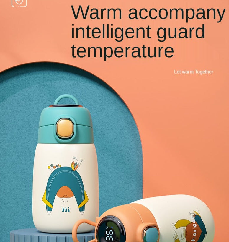 BowLift | Cartoon Kids Temperature Display Thermos Bottle
