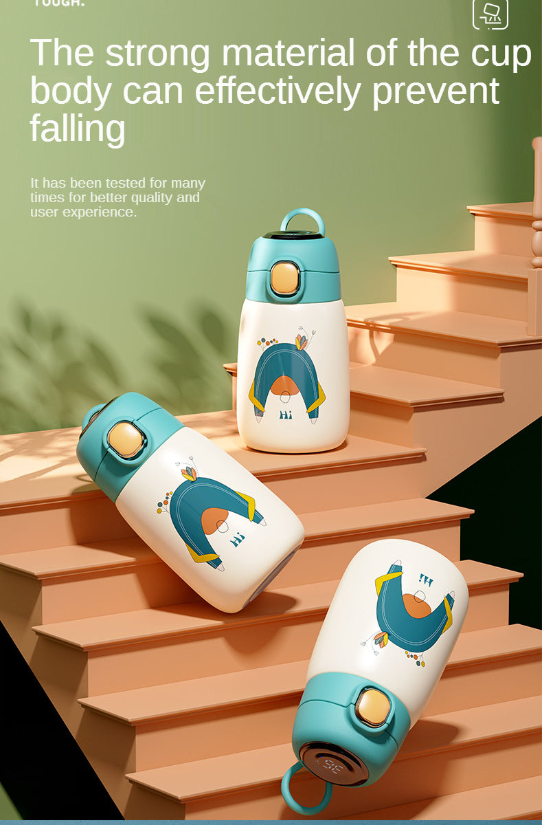 BowLift | Cartoon Kids Temperature Display Thermos Bottle