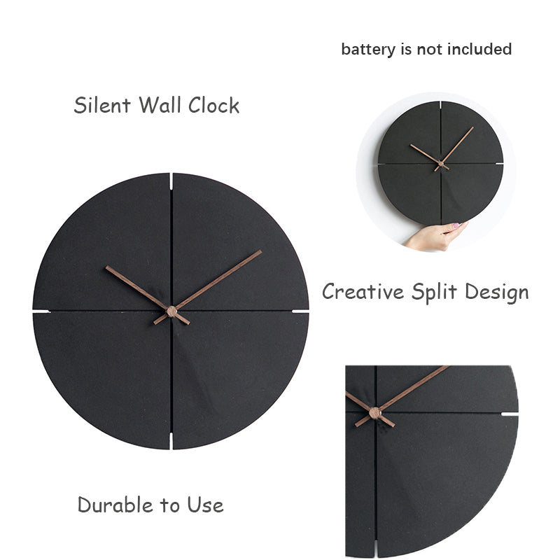 Elegant Nordic Minimalist Wooden Wall Clock | Bowlift