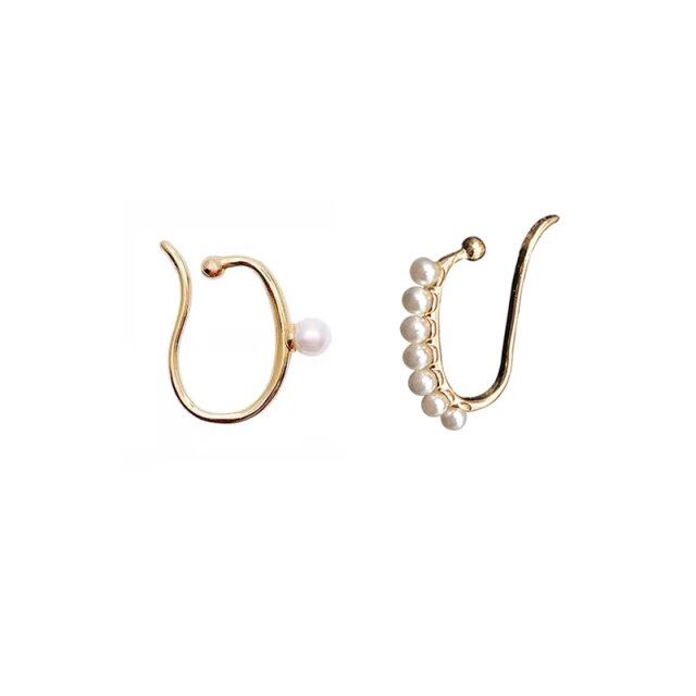 BowLift | Minimalist Simulated Round Small Pearl Ear Cuff Earrings For Women