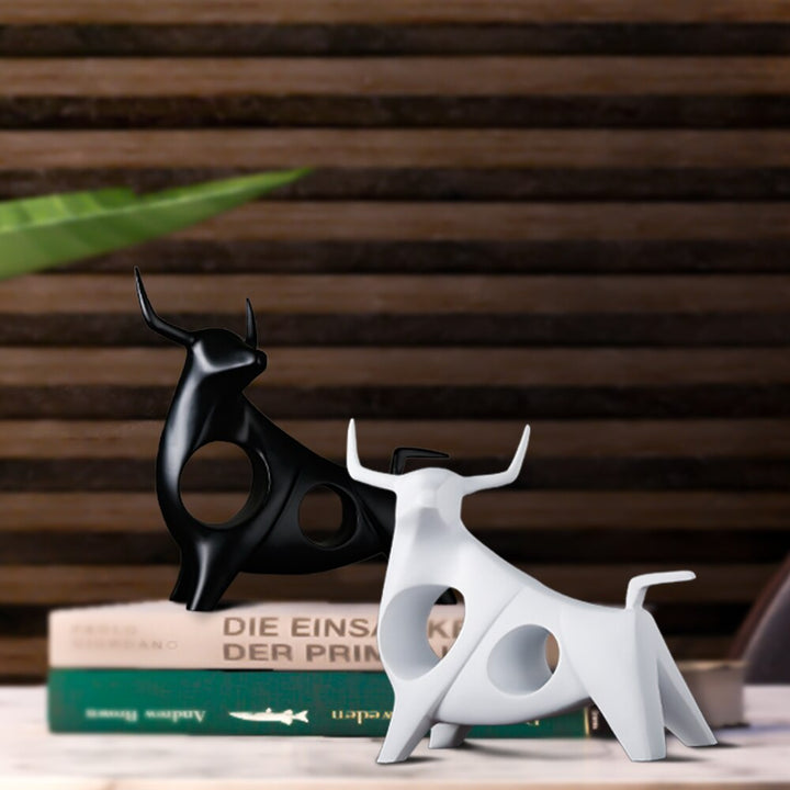 Nordic Style Bull Sculpture Home Decor | Bowlift