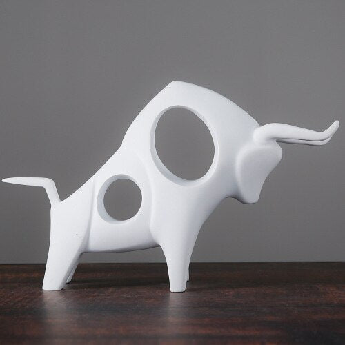 Nordic Style Bull Sculpture Home Decor | Bowlift