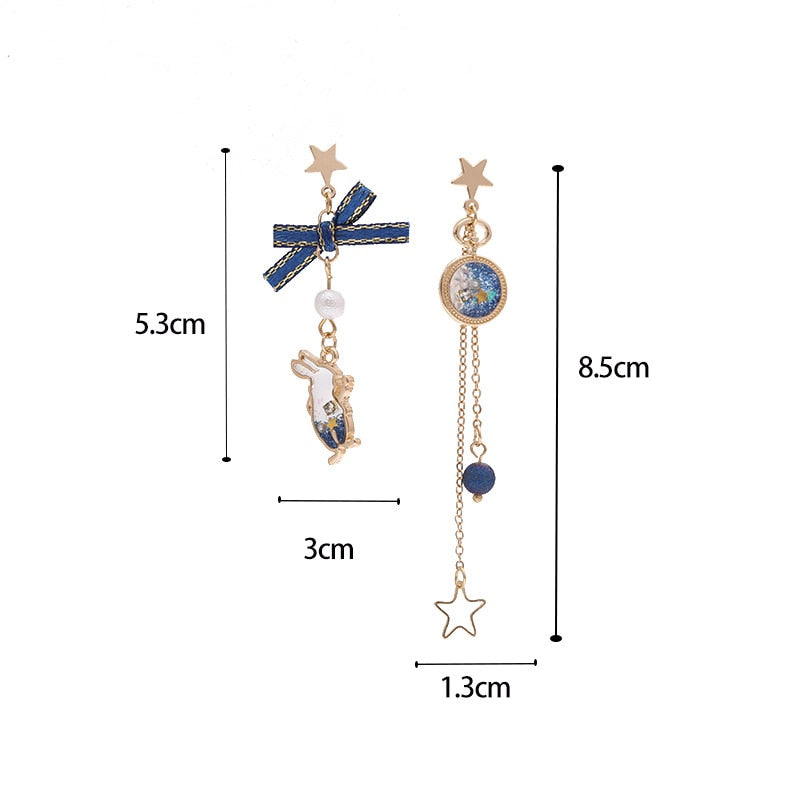 BowLift | Japanese Style Cute Blue Rabbit Clip on Earring