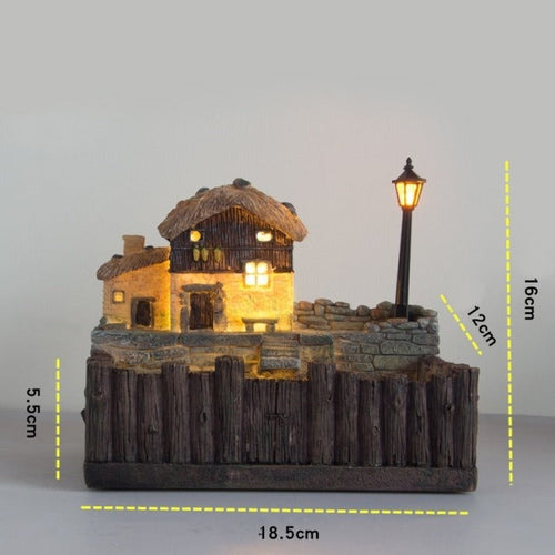 BowLift | Resin Creative Landscape Cozy House Plants Vase