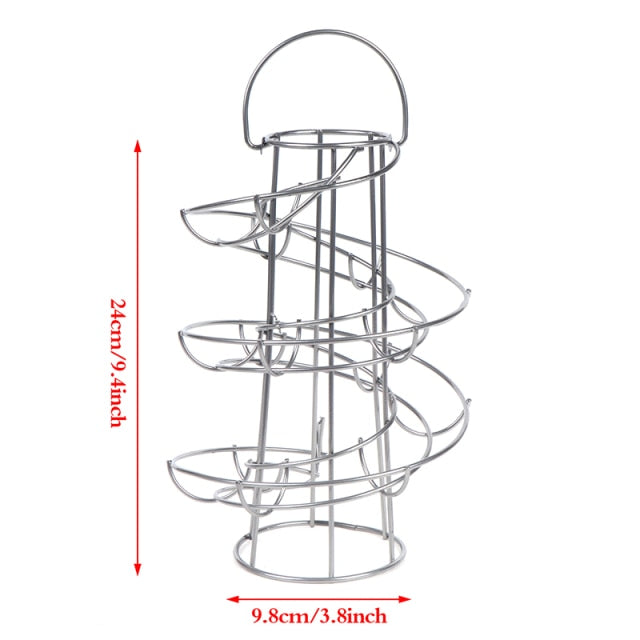 BowLift | Creative Spiral Egg Dispenser Storage Rack
