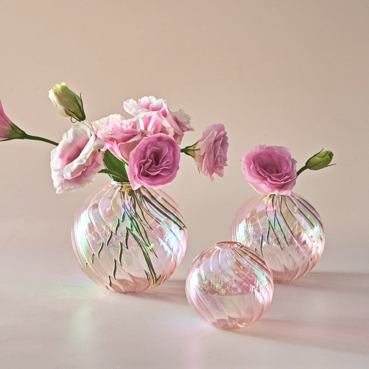 Colourful Glass Globe Vase - Swirl | Bowlift