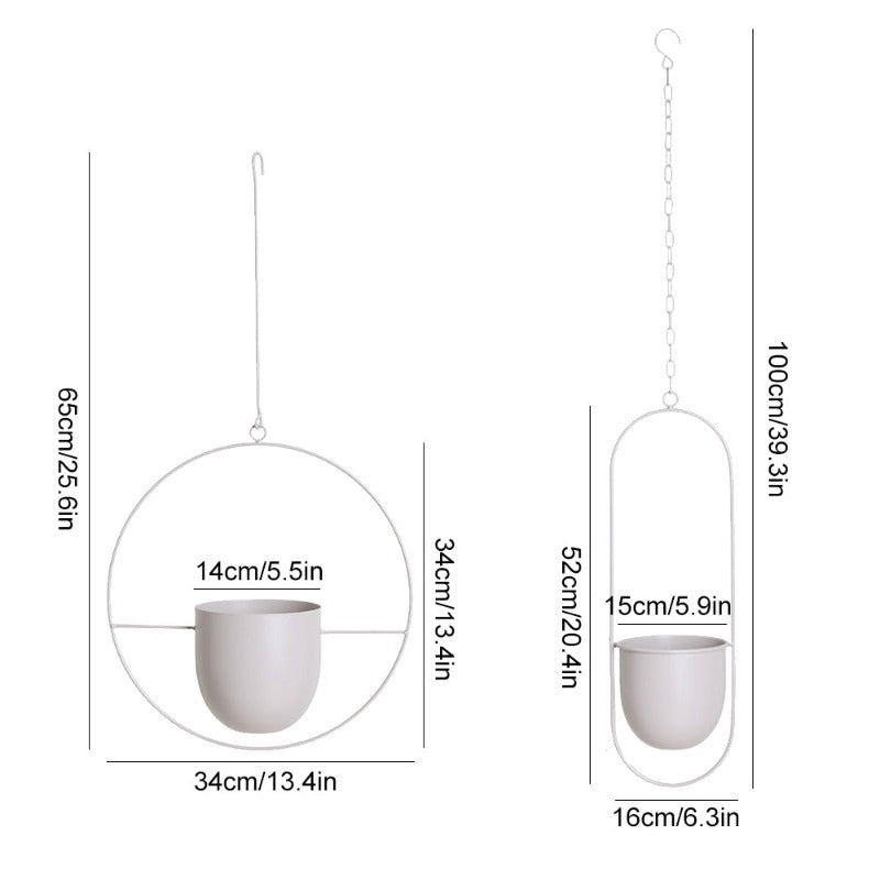 BowLift | Gardudu Vivienne Hanging Plant Pot Holder Made of Metal