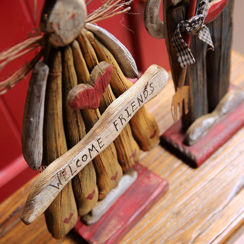 BowLift | Wood Retro Easter Bunny Outdoor Ornament