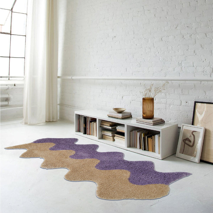 Wavy 2-toned Narrow Rug | Bowlift