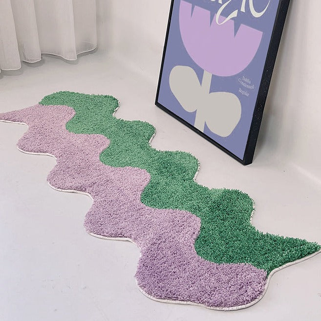 Wavy 2-toned Narrow Rug | Bowlift