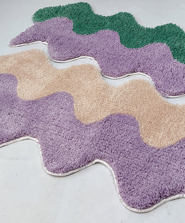 Wavy 2-toned Narrow Rug | Bowlift