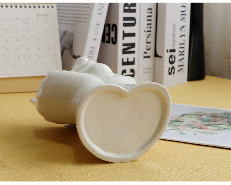 BowLift | Ceramic Abstract  Human Face Flower Vase
