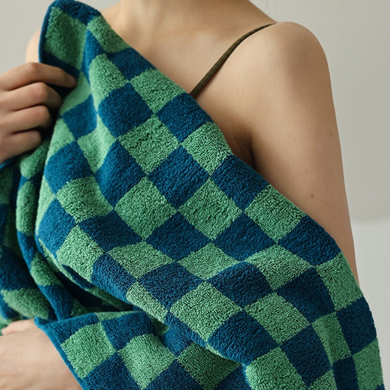 Checkerboard Cotton Towel | Bowlift