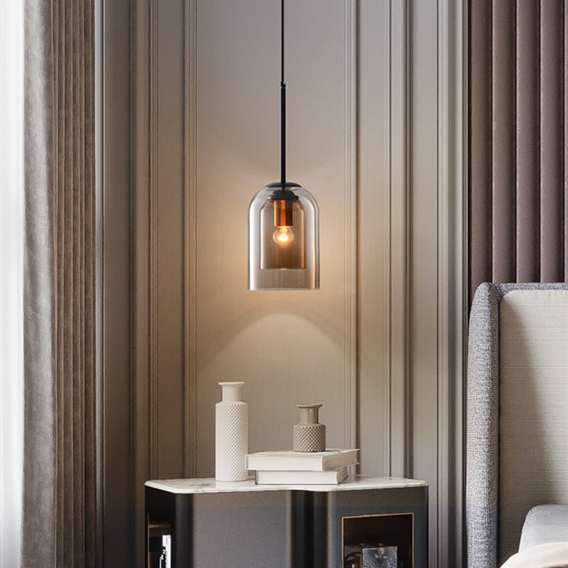 Double glass pendant light Bowlift