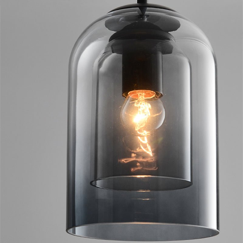 Double glass pendant light Bowlift
