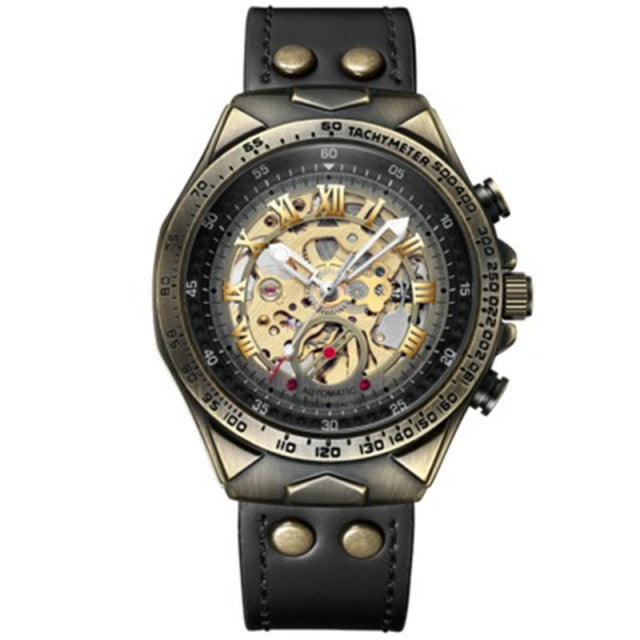 BowLift | Steampunk Mechanical Retro Leather Men Watches