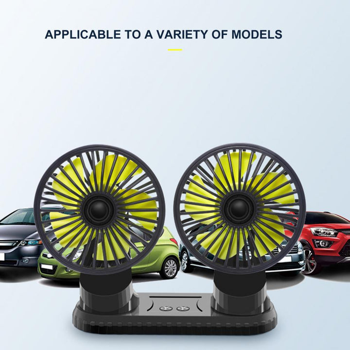 Car Dashboard Double USB Cooling Fan | Bowlift