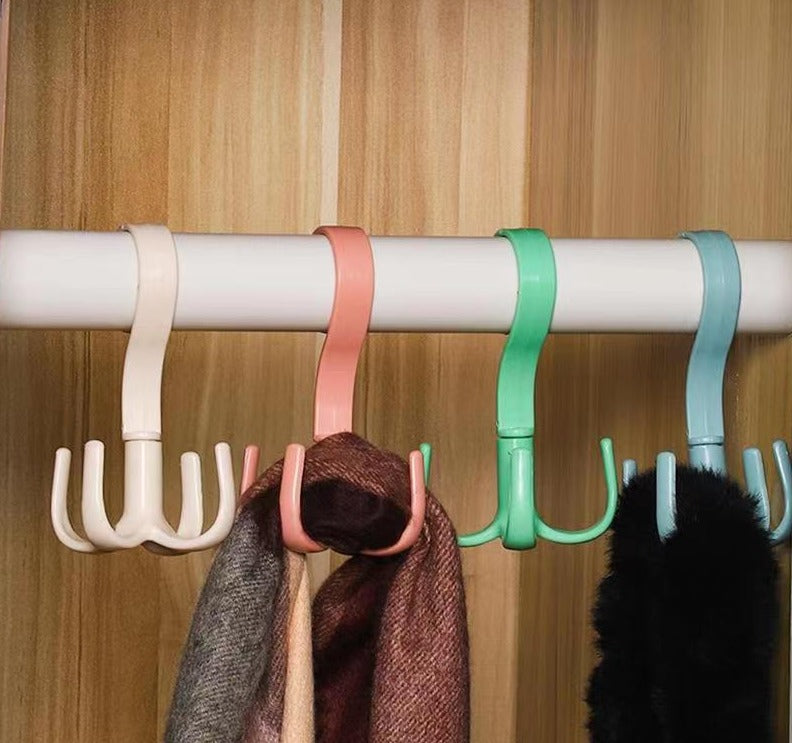 Rotating Four-Claw Wardrobe Organizer Hanger | Bowlift
