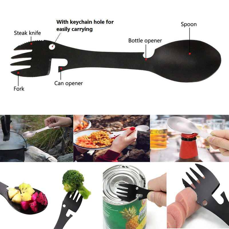 Stainless Steel Multifunctional Bottle Opener Spork | Bowlift