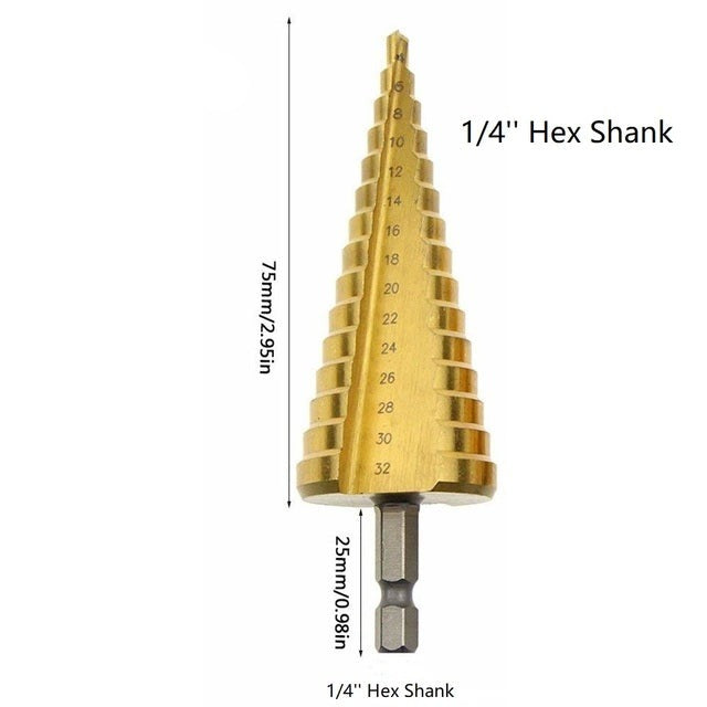 Titanium Drill Cone Bit Set | Bowlift
