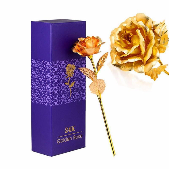 24k Gold Foil Rose - With Box | Bowlift