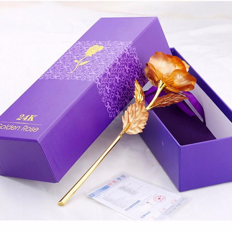 24k Gold Foil Rose - With Box | Bowlift