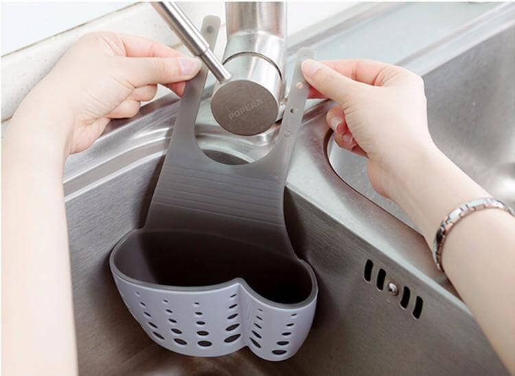 BowLift | Useful Suction Cup Sink Shelf Soap Rack Kitchen
