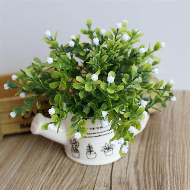 BowLift | Artificial Plastic Flowers with Ceramics Vase