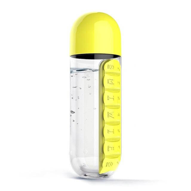 Water Bottle Daily Pill Organizer | Bowlift