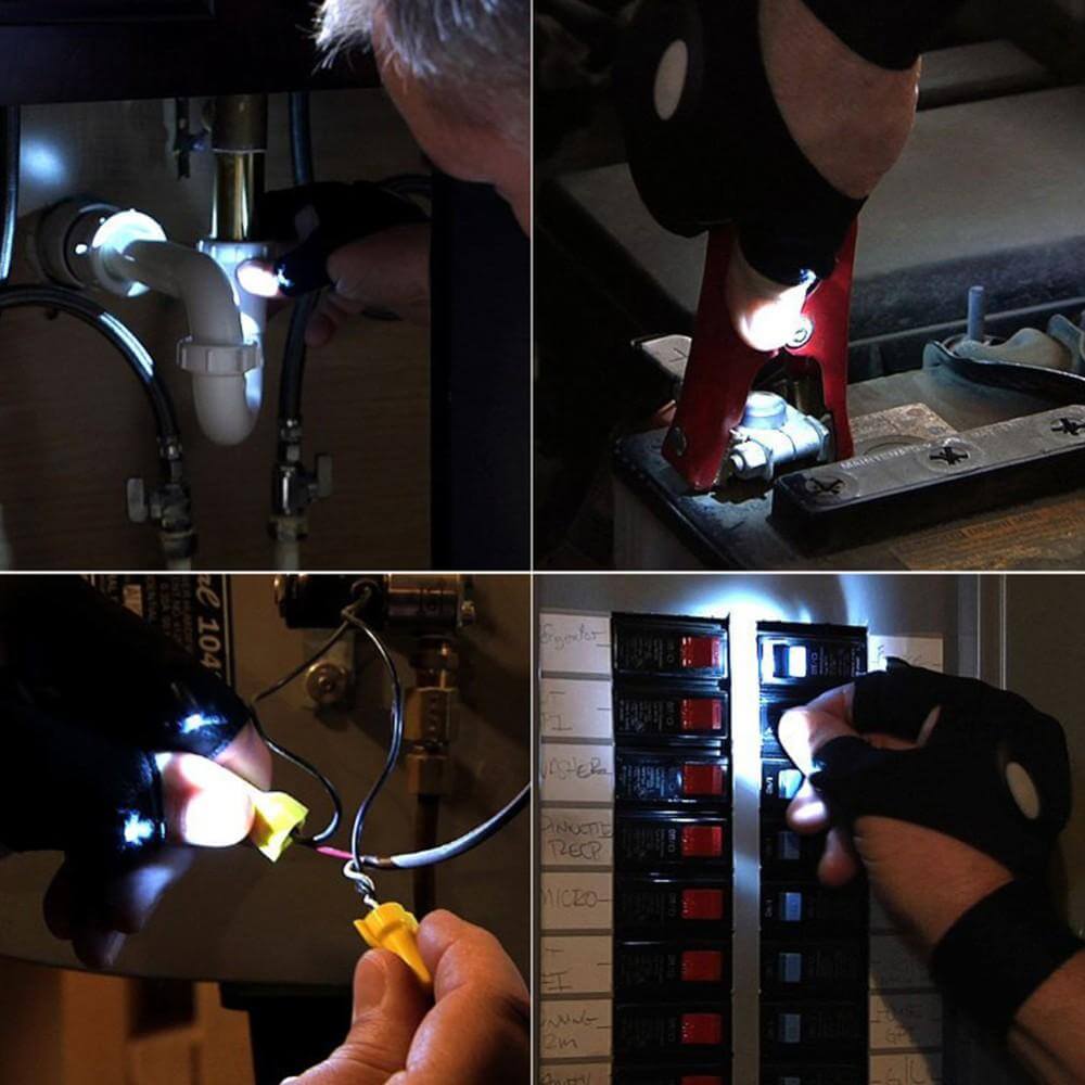 Fingerless Glove LED Flashlight | Bowlift