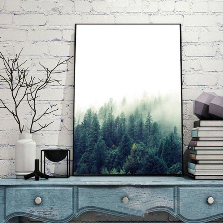 New Nordic Seaside Forest - Canvas Wall Art Painting | Bowlift