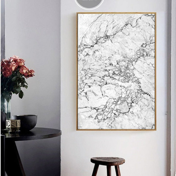 Grey Marble - Canvas Wall Art Painting | Bowlift