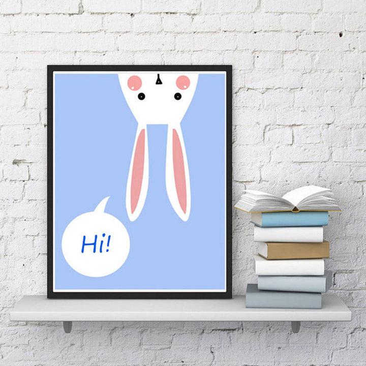 Modern Cartoon Animals - Canvas Wall Art Painting | Bowlift