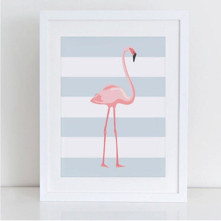 Modern Cartoon Animals - Canvas Wall Art Painting | Bowlift