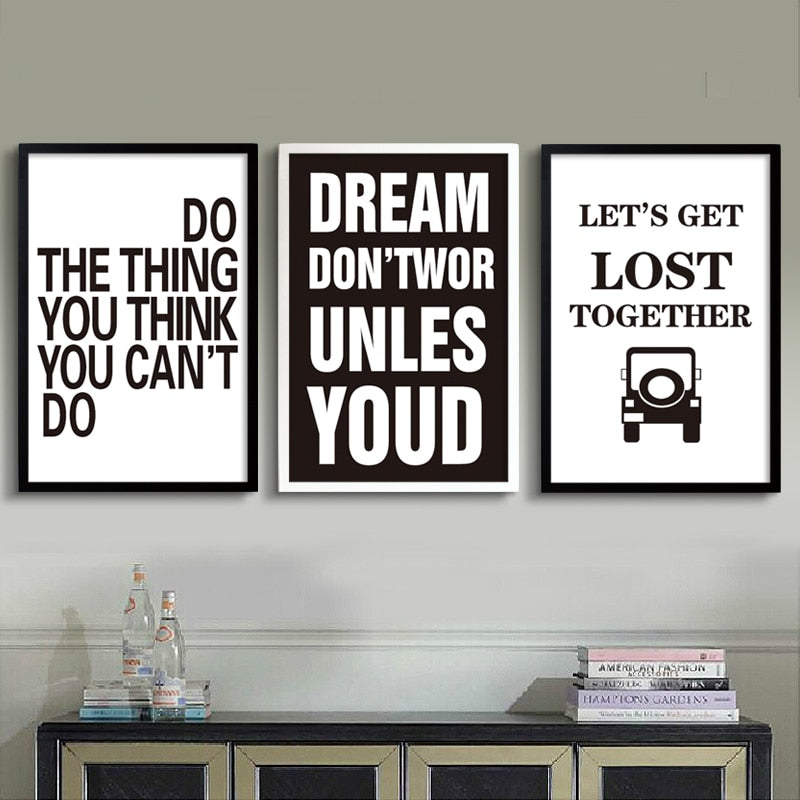 Modern Quotes Inspiring - Canvas Wall Art Painting | Bowlift