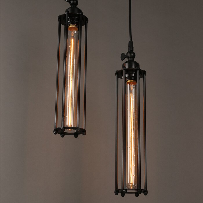 BowLift | Pendant light in vintage country house style - Hanging lamp in iron cage style