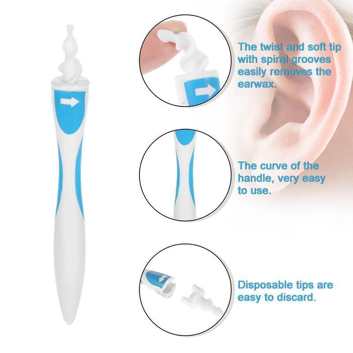BowLift | Smart Earpick Spiral Ear Wax Remover Cleaner 16 Tips