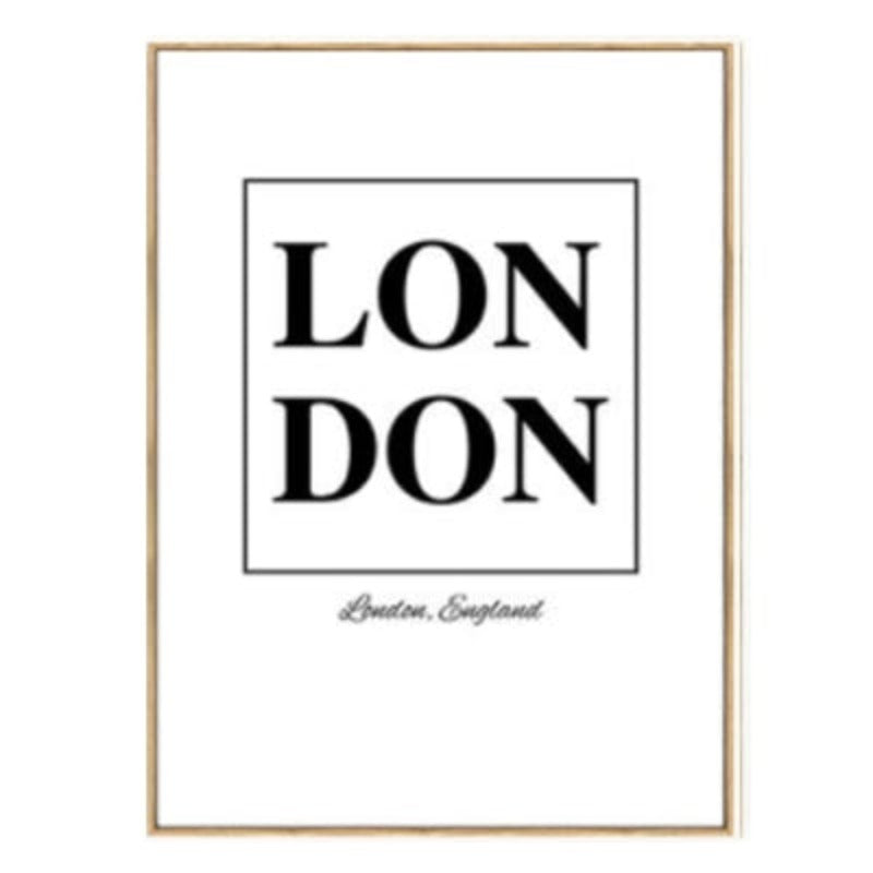London Map Landscape - Canvas Wall Art Painting | Bowlift