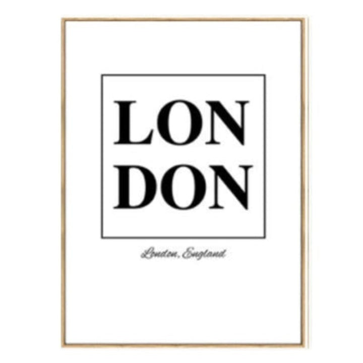 London Map Landscape - Canvas Wall Art Painting | Bowlift