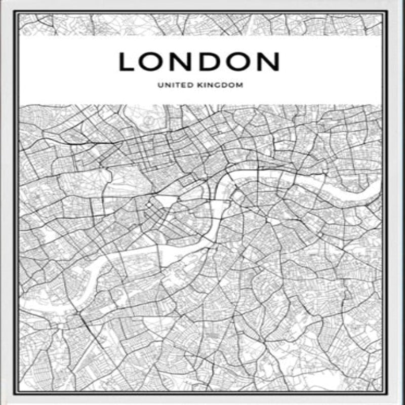 London Map Landscape - Canvas Wall Art Painting | Bowlift