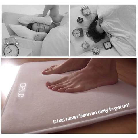 BowLift | Pressure Sensitive Step on Rug Carpet Alarm Clock