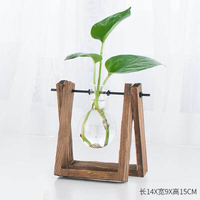 Decorative  Wooden Vase With Wooden Tray | Bowlift