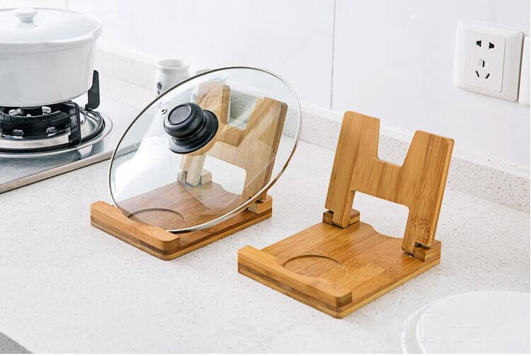 Cutting Board FoldaBowlifte wooden pot lids holder | Bowlift